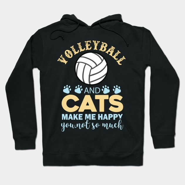 volleyball and cats make me happy you Hoodie by busines_night